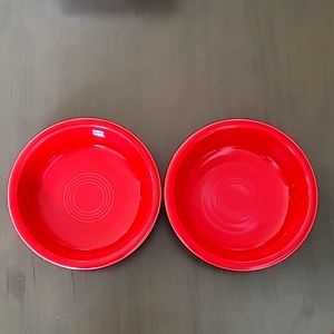 Fiesta fiestaware set of 2 classic medium bowls. Scarlet red color.
